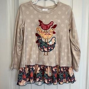 Chicken set, size 5 toddler. 2 piece set.